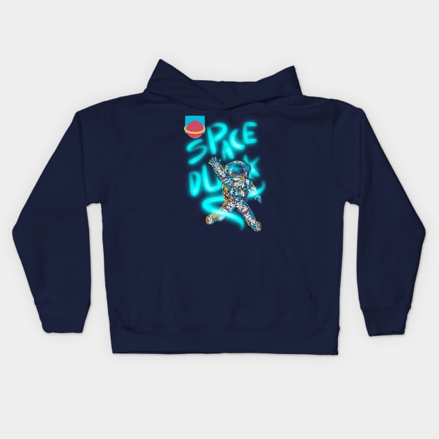 Space dunk Kids Hoodie by BAJAJU